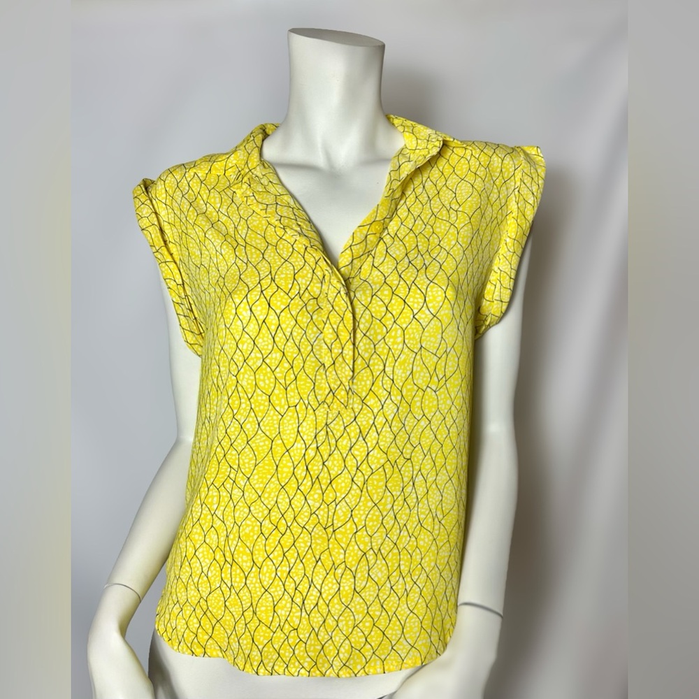 Monki Yellow Patterned Top